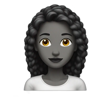 Tête de femme noir sticker