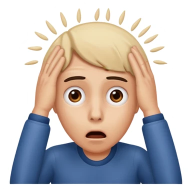 A shocked person his hand on his head in shock sticker