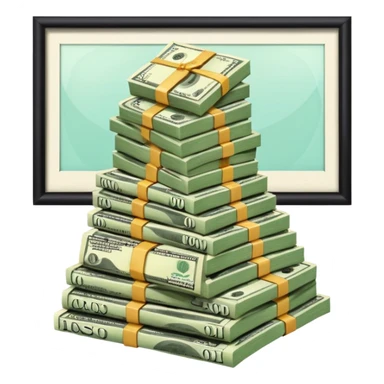 money and a billboard advertisement sticker