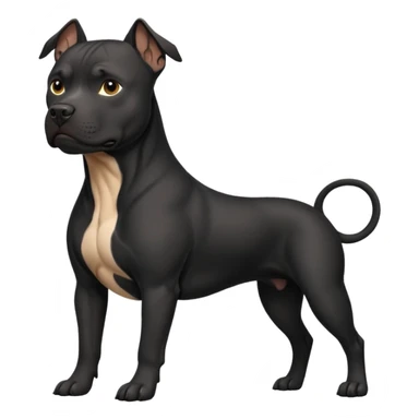 A black pitbull dog sticker