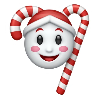 peppermint stick with a face sticker