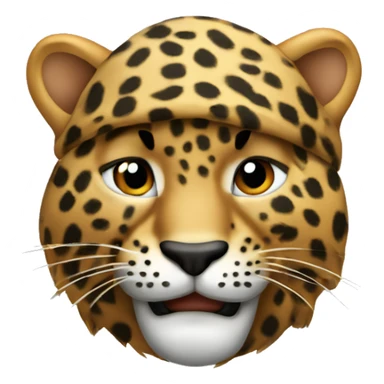 Leopard verkleidet als Pirat  sticker