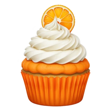 orange cupcake with slice of orange on top























 sticker
