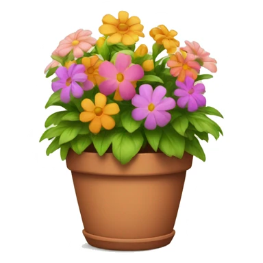 flower pot with beautiful flowers  sticker