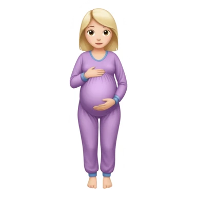 беременная девушка в полный рост в пижаме c cthltxrfvb sticker