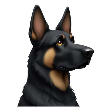 Black German Shepard sticker