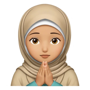 Girl in hijab prays to Islam sticker