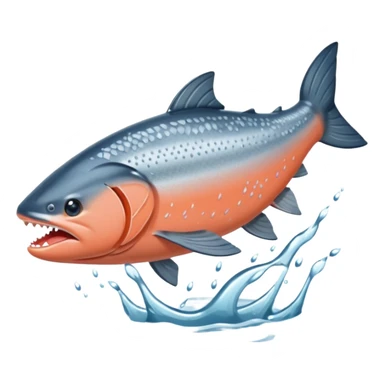 salmon flopping around on land sticker
