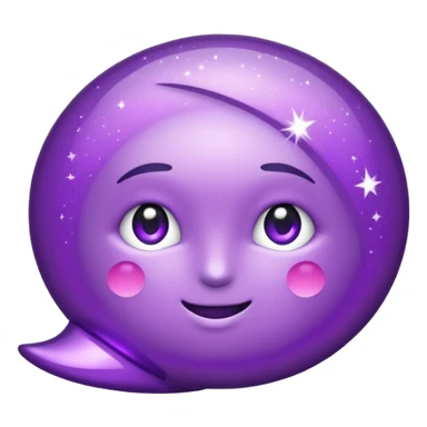 glitter purple and cian pin sticker