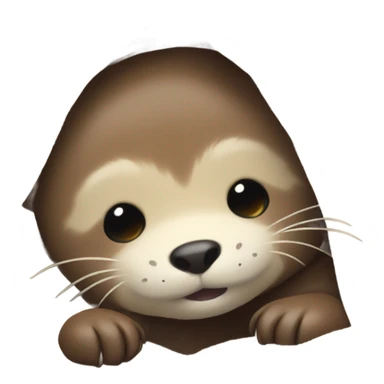 Otter in a blanket sticker
