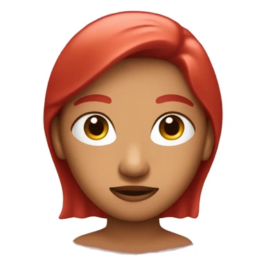 Pelo rojo piel clara y ojos oscuros  sticker