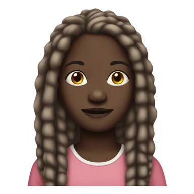 Eleven year old dark-skinned girl with dreadlocks sticker