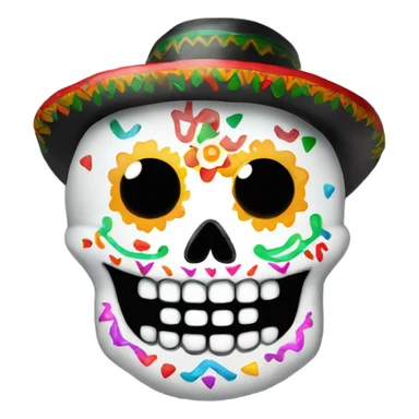 Mexican candy skull snowman sticker