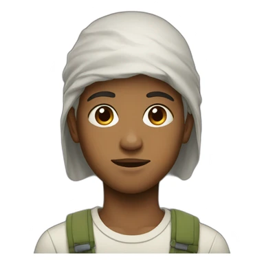 A picture of a boy from North Africa sticker
