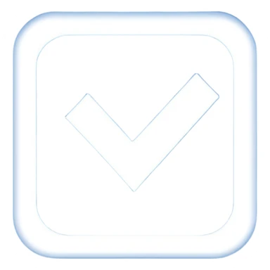 White Checkmark in blue box sticker