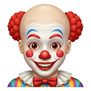 Clown bald  sticker