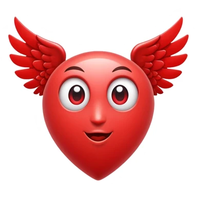 Heart with wings and hearteyes sticker