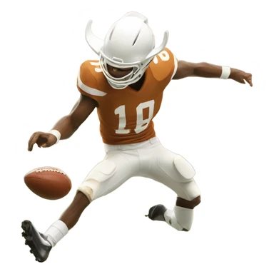Longhorn kicking a field goal sticker