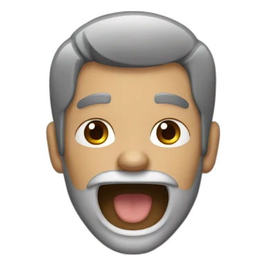 black and gray haired man with a beard yelling sticker