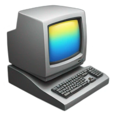 A computer with code  sticker