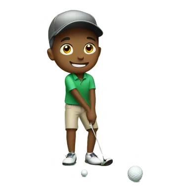 boy Playing golf sticker