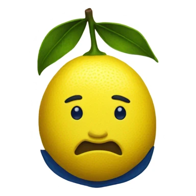 dark blue lemon sticker