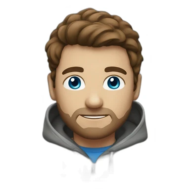 man-with-brown-hair-in-a-hoodie-with-blue-eyes sticker