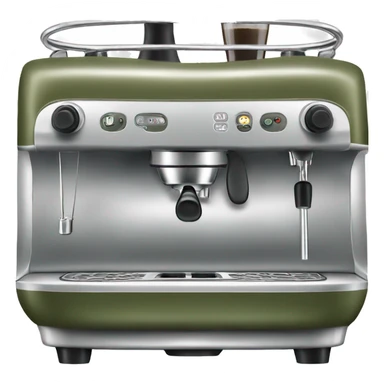 Olive green espresso machine sticker