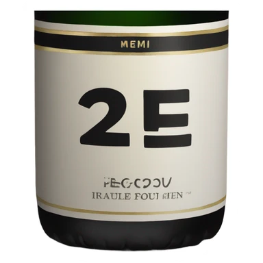 25 Label on Black champagne bottle  sticker