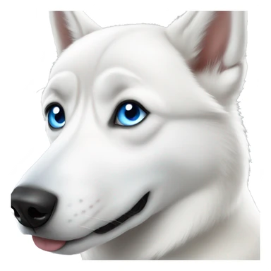 White husky with blue eyes sticker