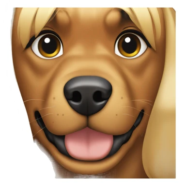 Rottweiler face with blonde hair girl sticker