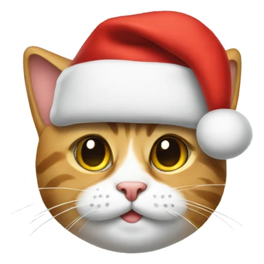  Cat with santahat sticker