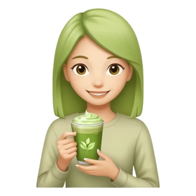 Matcha girl sticker
