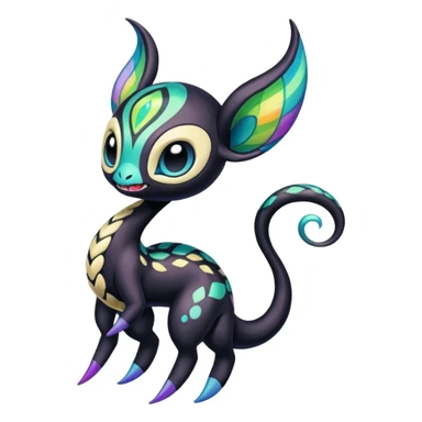 Colorful Exotic Meloetta-Venom-Stitch-Fakémon-creature-hybrid sticker