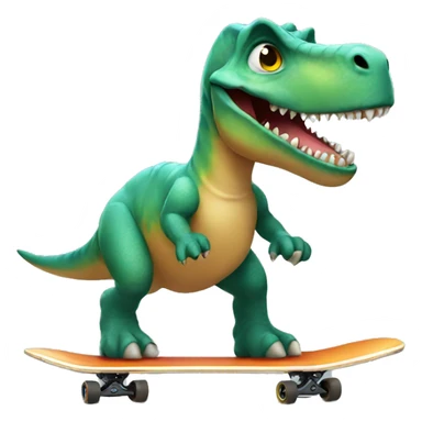 dinosaur riding a skateboard sticker