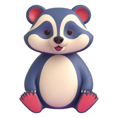 A sweet badger sticker