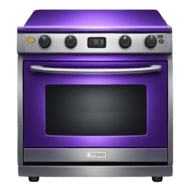 Realistic Metallic royal purple oven isolated.  sticker