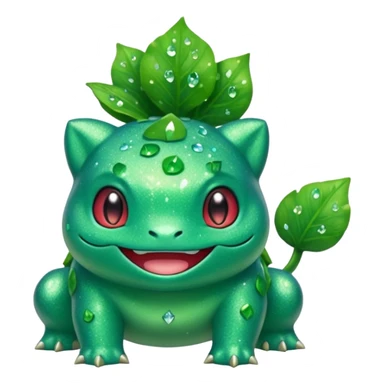 glitter pokemon bulbasaur sticker
