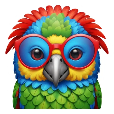 Parrot with shiny sunglasses sticker