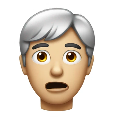 mouth shut with eye roll  sticker