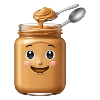 peanut butter holding a spoon sticker