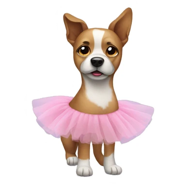 Dog wearing a tutu sticker