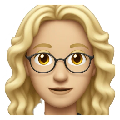 high school music teacher with a middle part and wavy hair blonde hair. sticker