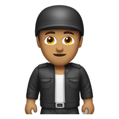 Bared Motorcycle driver sticker