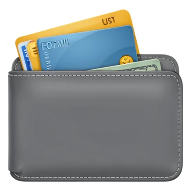 grey open empty wallet sticker