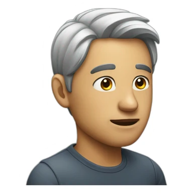 man looking sideways  sticker