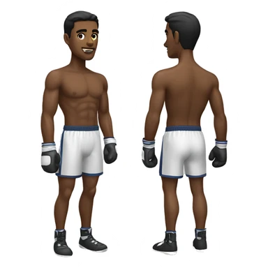Male boxer shorts model sticker