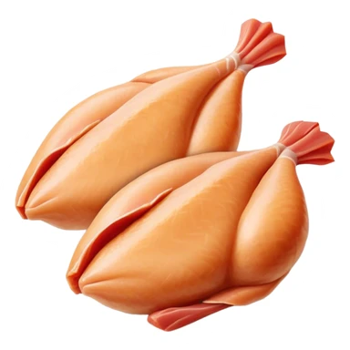 two raw chicken fillet sticker