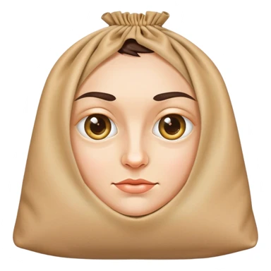 Face with bags under eyes sticker