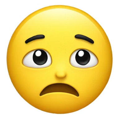 yellow emoji with tired face sticker